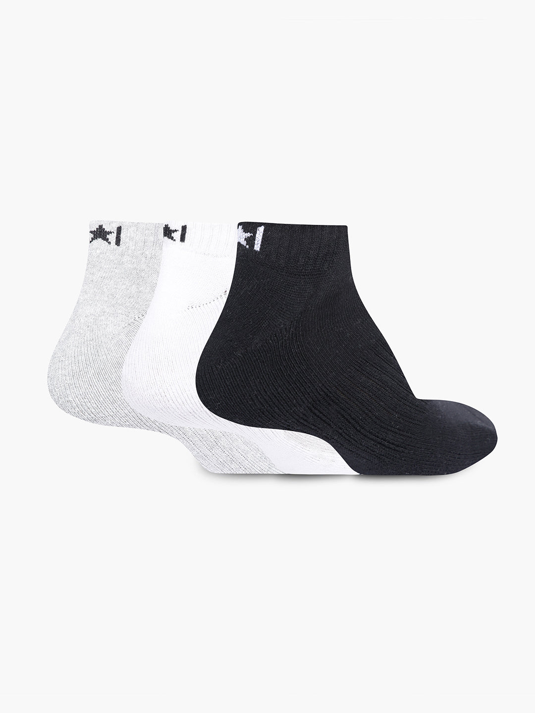 High Star Men Set of 3 Multicolor Ankle Length Socks