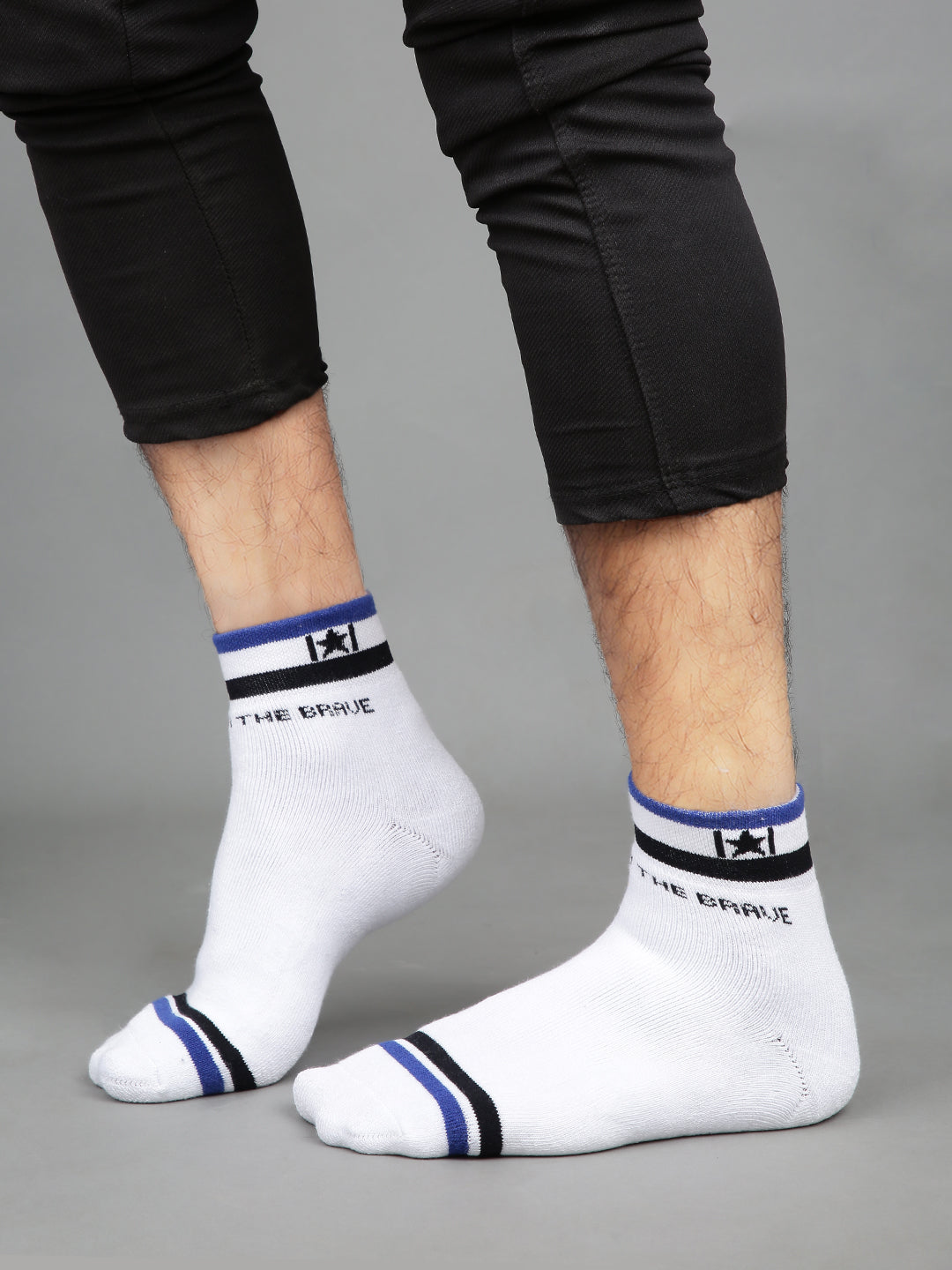 High Star Men Set of 3 Multicolor calf Length Socks