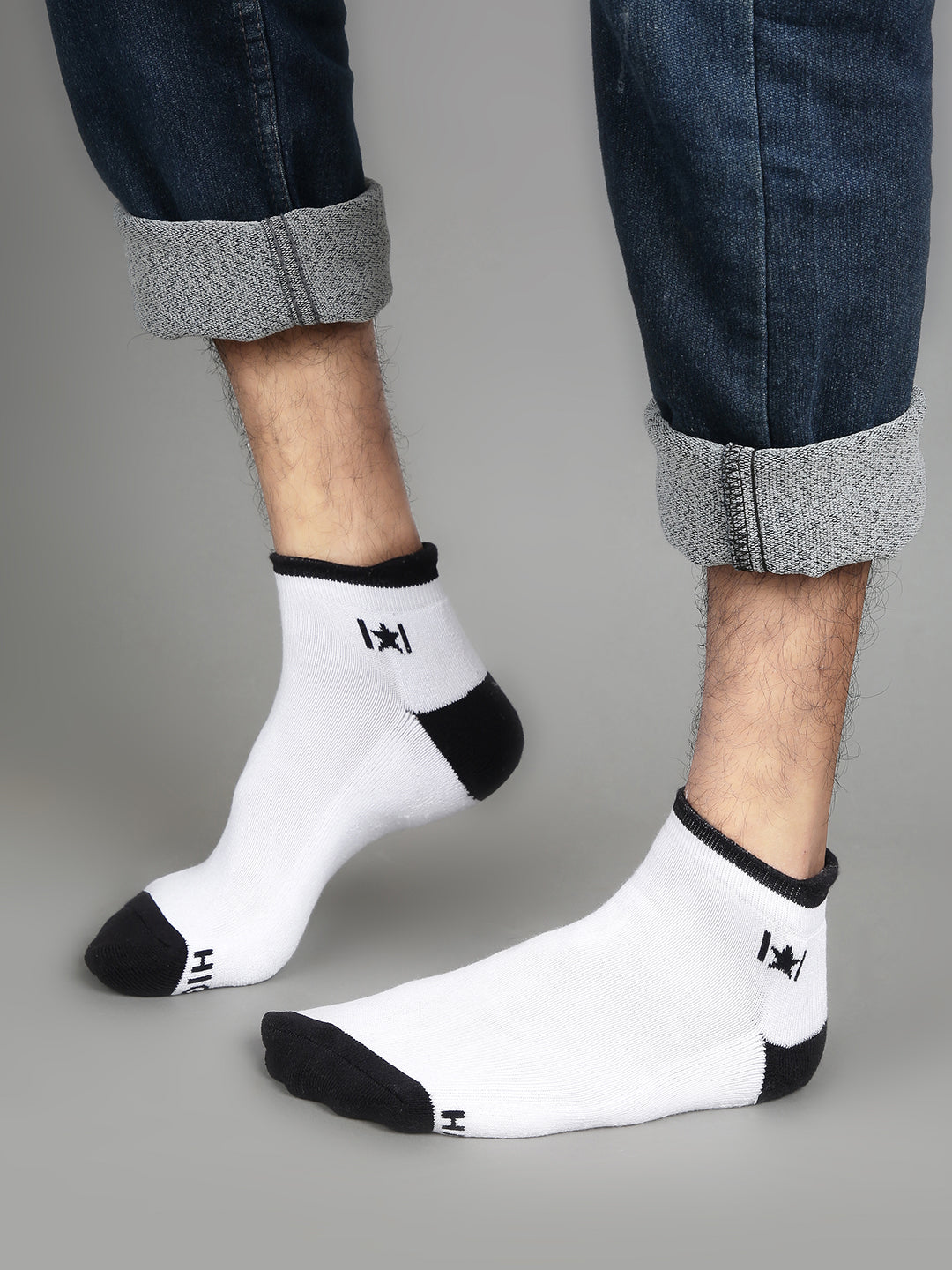 High Star Men Set of 3 Multicolor Ankle Length Socks