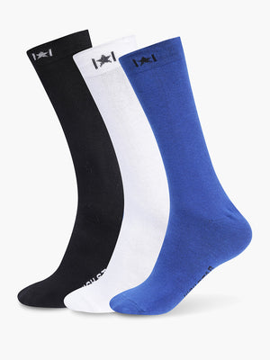 High Star Men Set of 3 Multicolor calf Length Socks