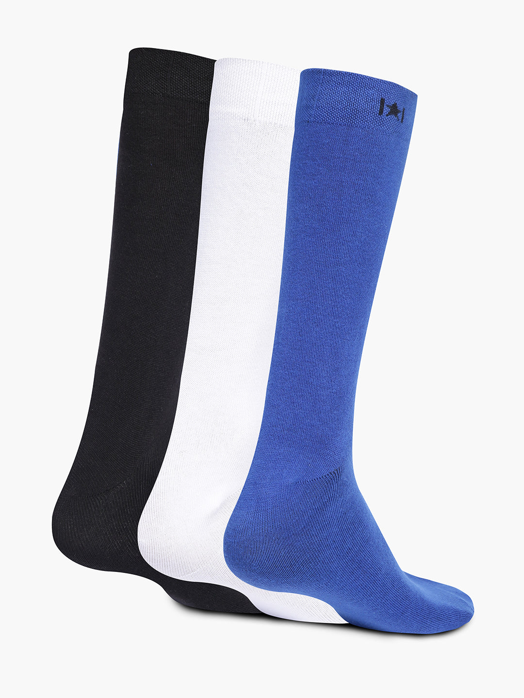 High Star Men Set of 3 Multicolor calf Length Socks