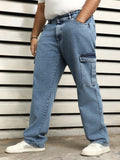 Plus Size  Plus Size Men Straight Fit cargo Jeans