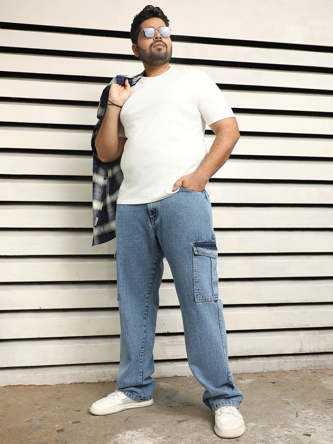 Plus Size  Plus Size Men Straight Fit cargo Jeans