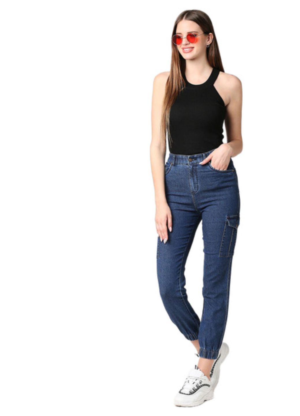 Women Blue Jogger Jeans