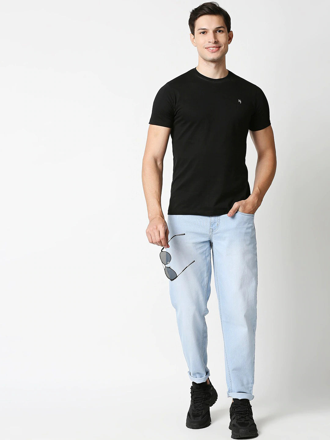 Men Blue Relaxed Fit Heavy Fade Jeans