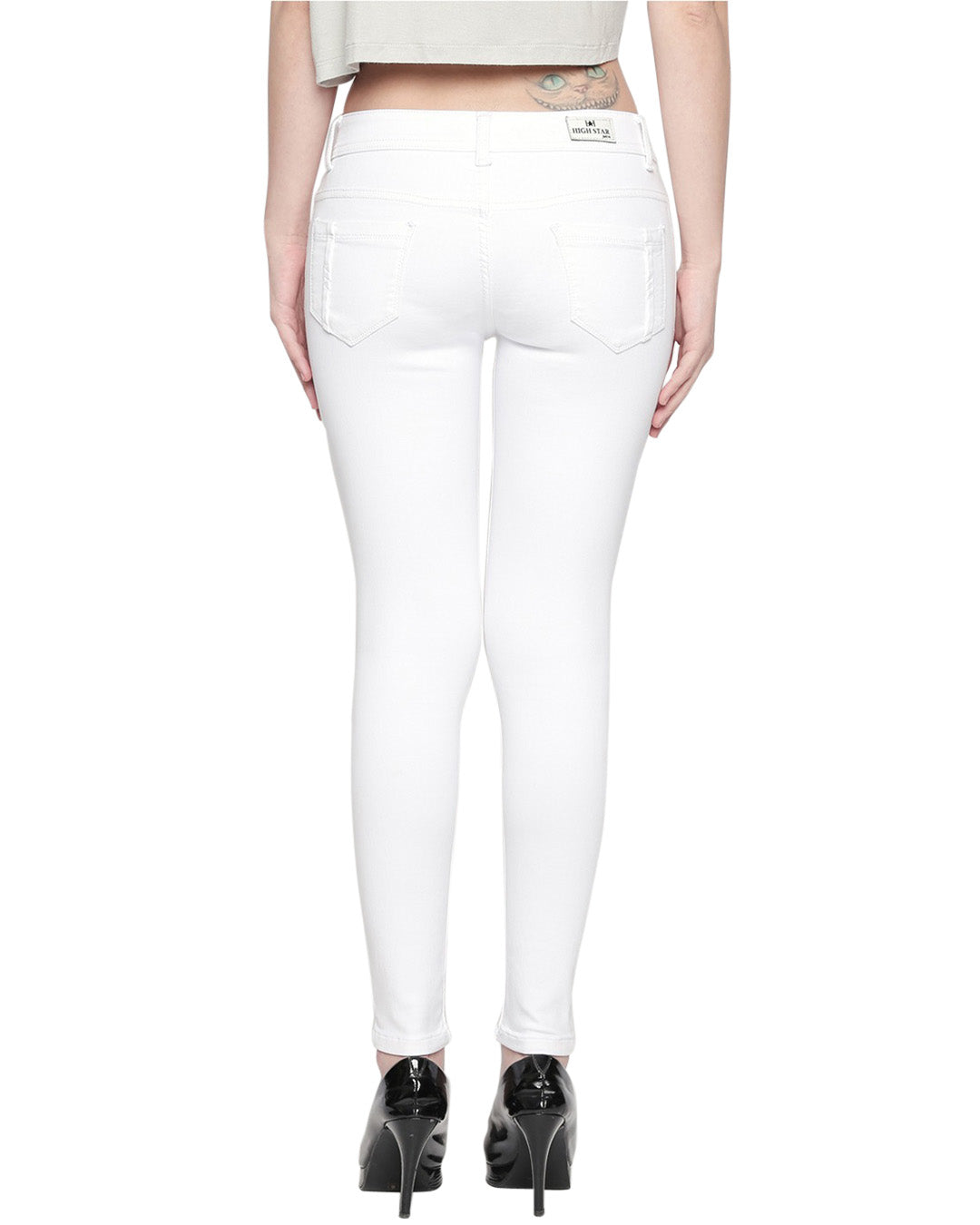 Women White Slim Fit Mid-Rise Clean Look Stretchable Jeans