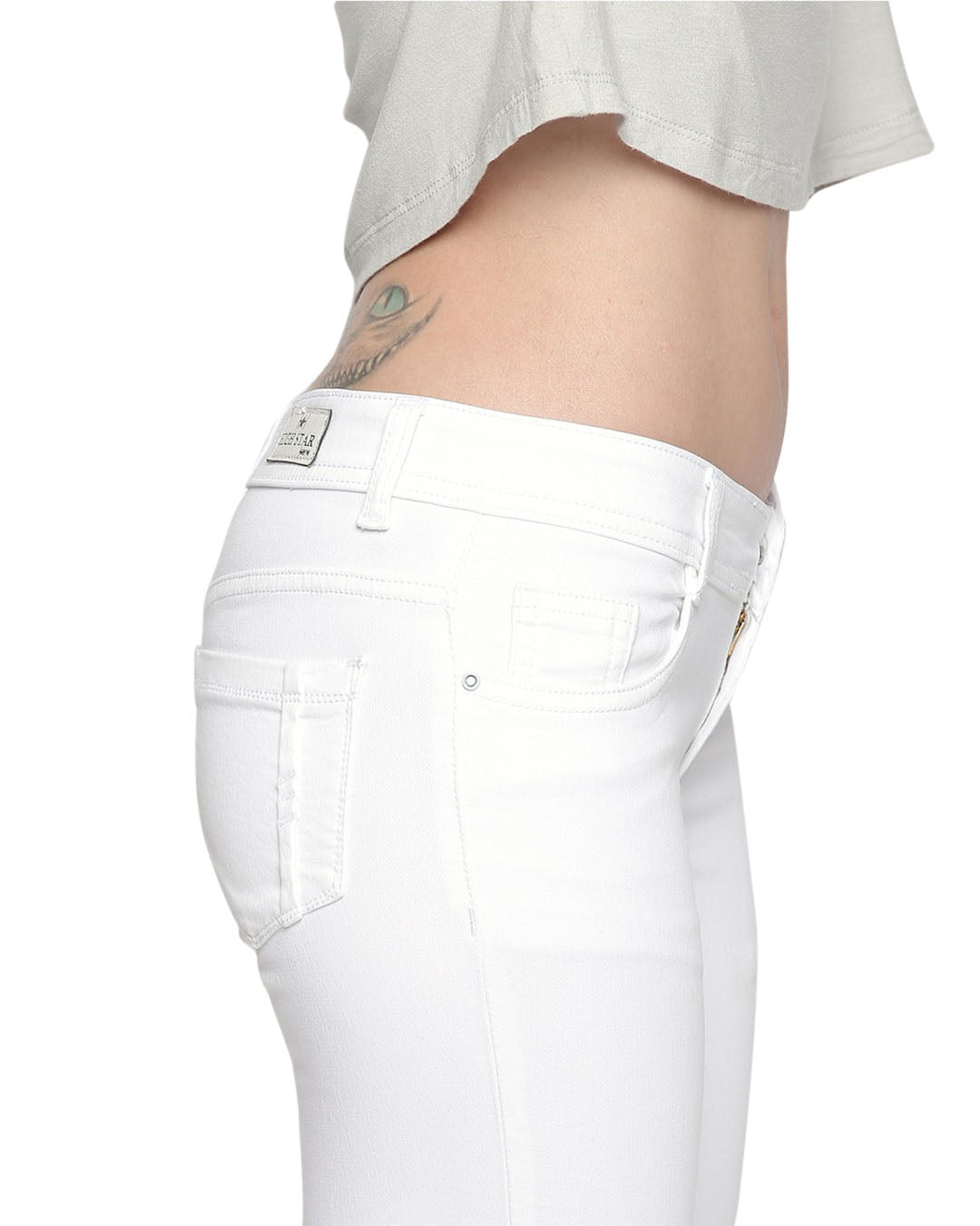 Women White Slim Fit Mid-Rise Clean Look Stretchable Jeans