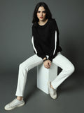 Round Neck Full Sleeves Ribbed Pullover