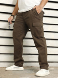 Plus Size Men Slim Fit Easy Wash Trouser