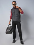 Mock Collar Sleeveless Padded Jacket