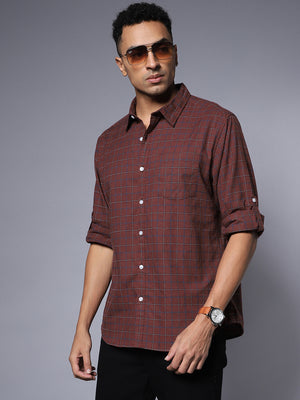 Checked Pure Cotton Casual Shirt