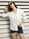 Women Cotton Lace Detail Casual top