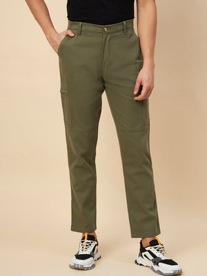 Men Mid Rise Woven Cargo Trouser