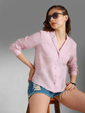 Classic Cuban Collar Long Sleeves Cotton Casual Shirt