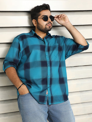 Plus Size Men Checked regular fit Casual Shirt