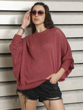 Cotton Crochet Batwing Sleeve Top