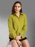 Classic Boxy Spread Collar Long Sleeves Cotton Casual Shirt