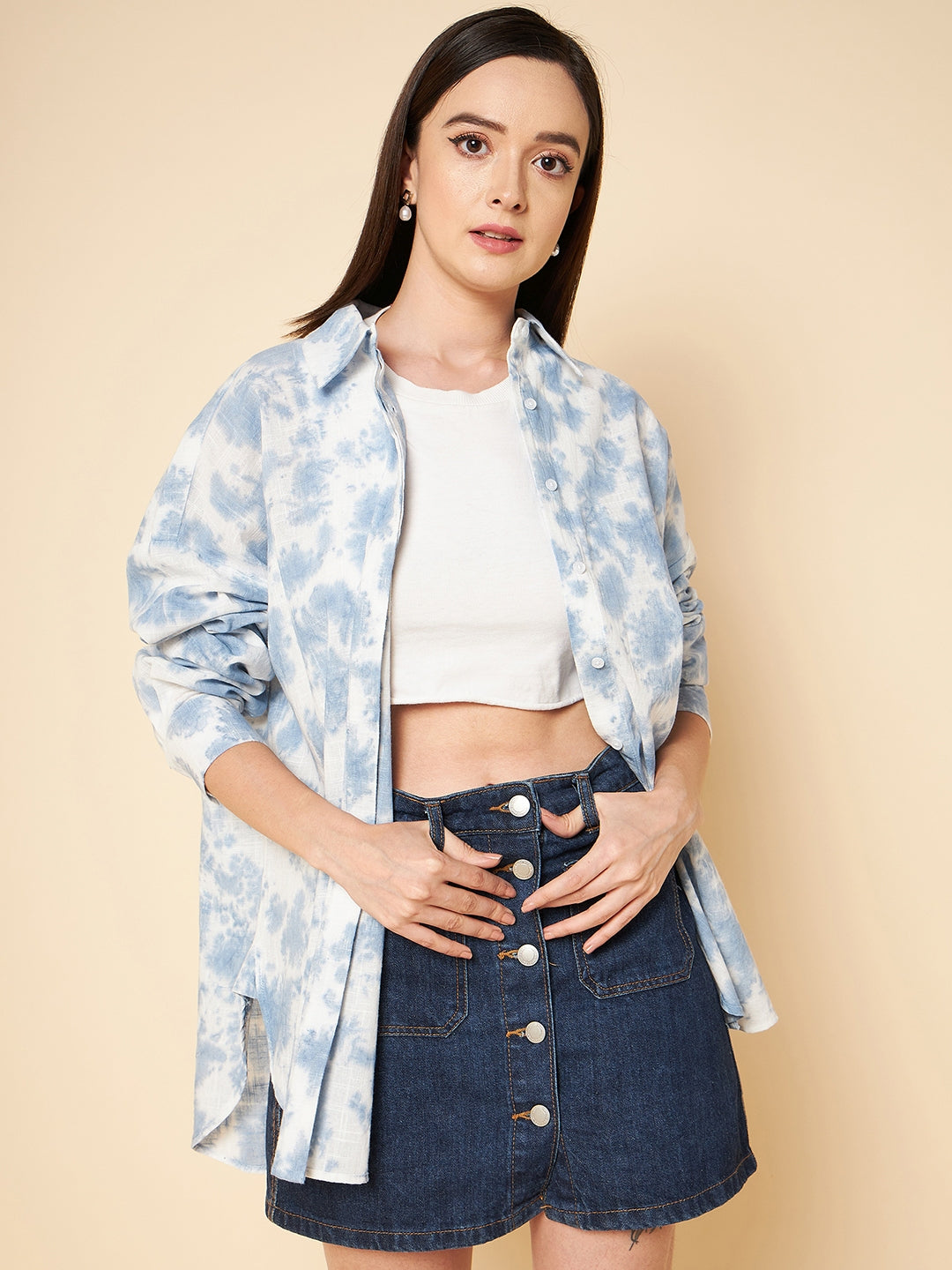 oversized tye dye pint Cotton Casual Shirt