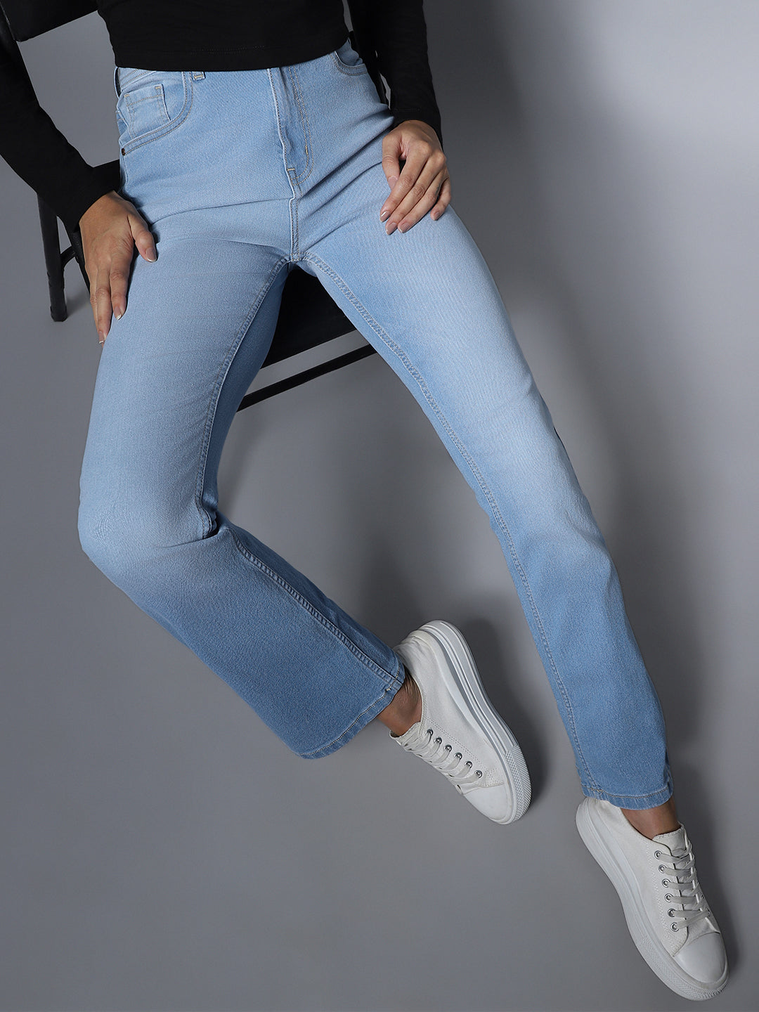 Women Stretch Boot Cut Fit Jeans