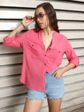 Women Regulare Fit V-Neck Casual Shirt