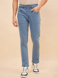 Men Straight Fit Mid-Rise Stretchable Jeans