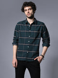 Classic Windowpane Checks Opaque Pure Cotton Casual Shirt