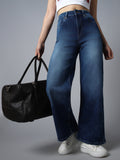 Women 90's Baggy High-Rise Light Fade Cotton Jeans