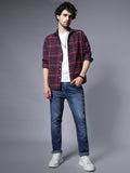 Classic Regular Fit Tartan Checked Opaque Cotton Casual Shirt