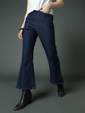 Women Clean Look High-Rise Flared Stretchable Jeans