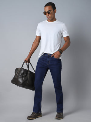 Men Blue Bootcut Stretchable Jeans