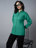 Classic Spread Collar Long Sleeve Casual Shirt