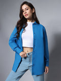 Long Sleeves Solid Oversized Casual Shirt