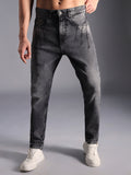 Men Straight Fit Clean Look Light Fade Cotton Jeans