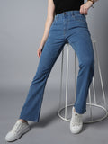 Women Bootcut High-Rise Clean Look Stretchable Jeans