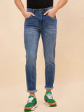 Men Straight Fit Heavy Fade Stretchable Jeans