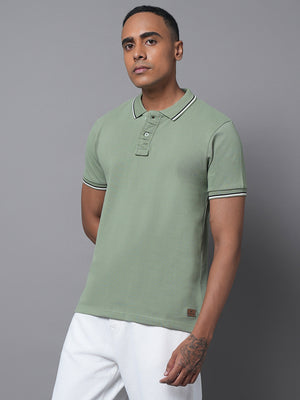 Polo Collar Short Sleeves Cotton Regular T-shirt