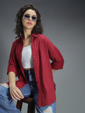 Classic Oversized Drop-Shoulder Sleeves Pure Cotton Casual Shirt