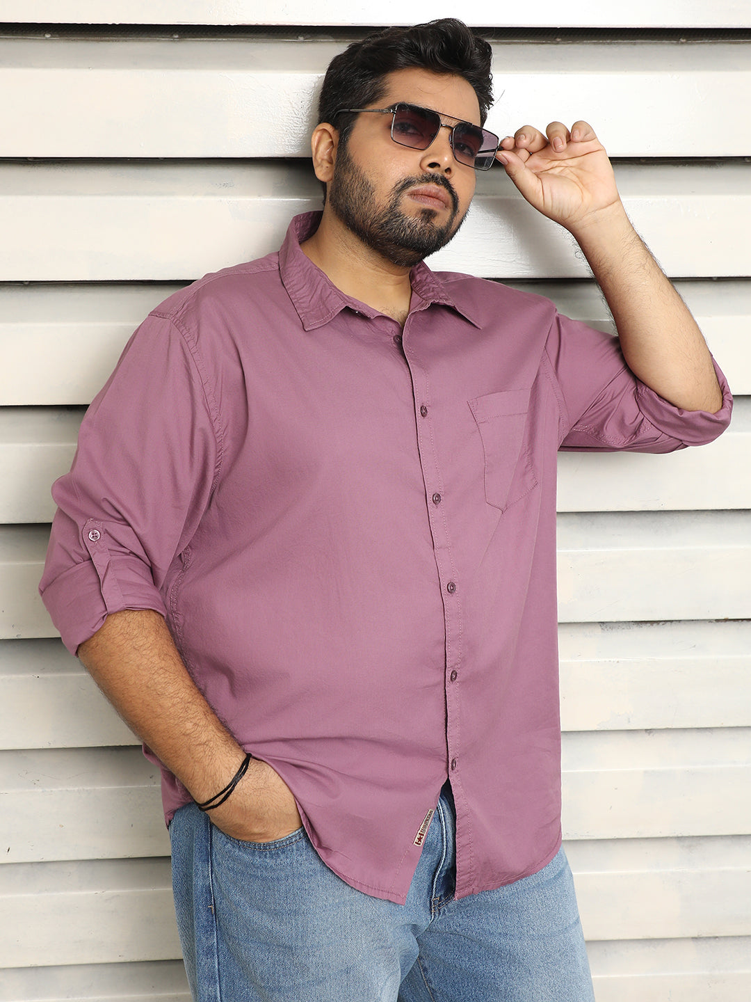 Plus Size Men Regular Fit Casual Shirt