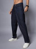 Cotton Loose Wide Leg Mid Rise Jeans