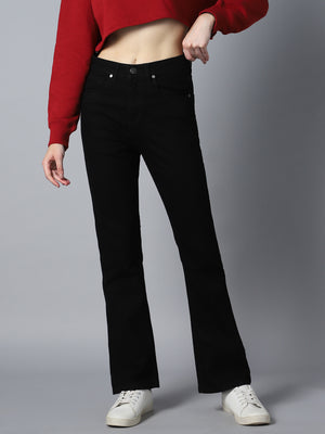 Women Bootcut High-Rise Clean Look Stretchable Jeans