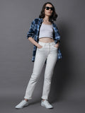 Women Straight Fit High-Rise Clean Look Stretchable Jeans