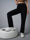 Women Clean Look Straight Fit High-Rise Jeans