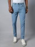 Men Tapered Fit Mid-Rise Clean Look Stretchable Jeans