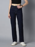 Women Straight Fit High-Rise Clean Look Stretchable Jeans