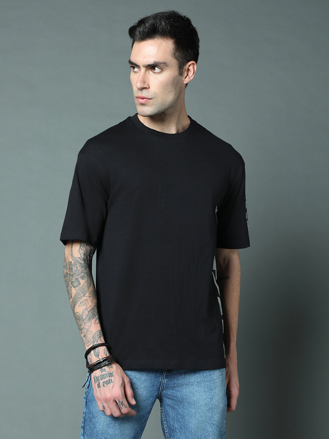 Typography Printed Relaxed Pure Cotton T-Shirts