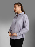 Classic Boxy Spread Collar Long Sleeves Cotton Casual Shirt