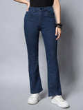 Women Blue Bootcut High-Rise Jeans