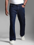 Plus Size Men Mid-Rise Bootcut Stretchable Jeans