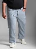 Men Plus Size Straight Fit Stretchable Jeans