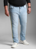 Plus Size Men Slim Fit Light Fade Clean Look Stretchable Jeans